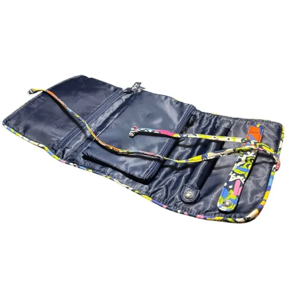 Vera Bradley All Wrapped Up Jewelry Roll Travel Organizer Bag Quilted Rio Print